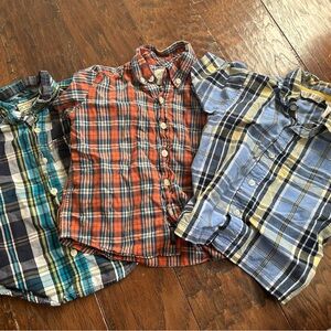24month boy Plaid Button-Up Shirts Set